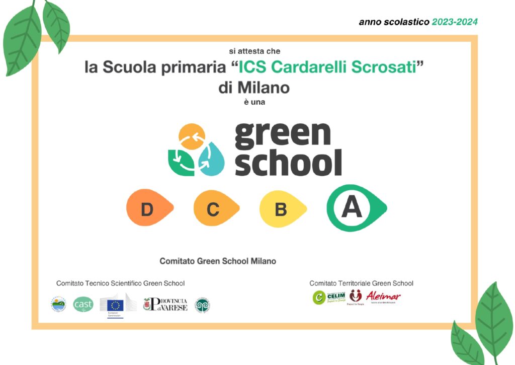 Riconoscimento Green school Scrosati